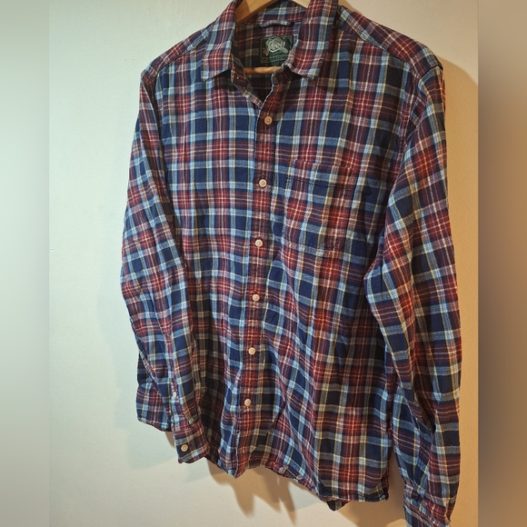 Men's Vintage Roots Plaid Shirt - Size Large 100% Cotton - Picture 4 of 6